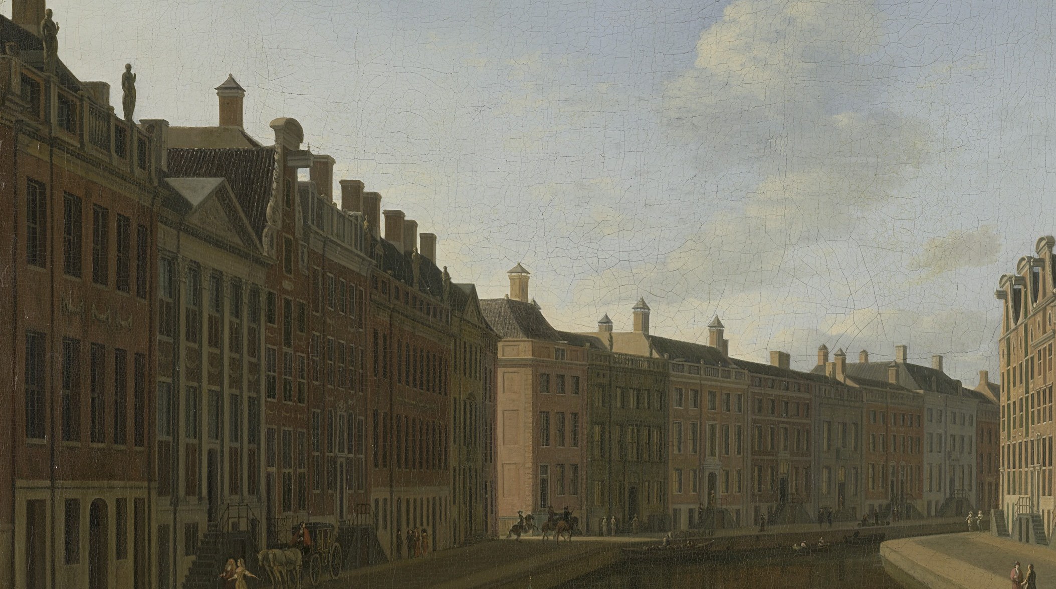 Wealthy merchants built these grand houses in the 1600s.