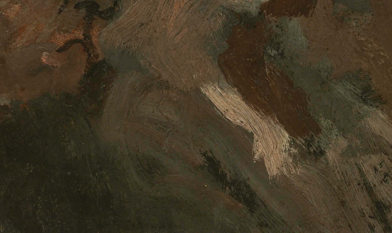 Notice the visible, energetic brushwork, giving texture to the fabric.