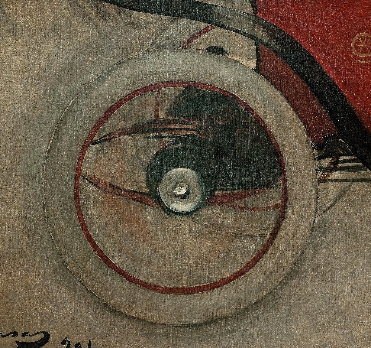 This painting captures that excitement of modern mobility.