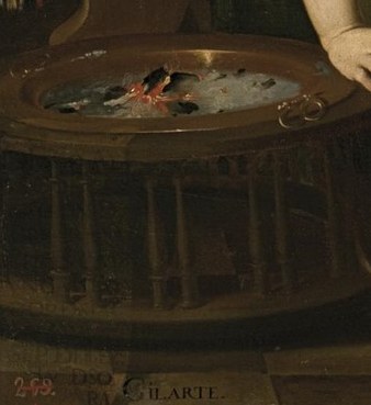 This washing basin symbolizes purity, essential to the Virgin.
