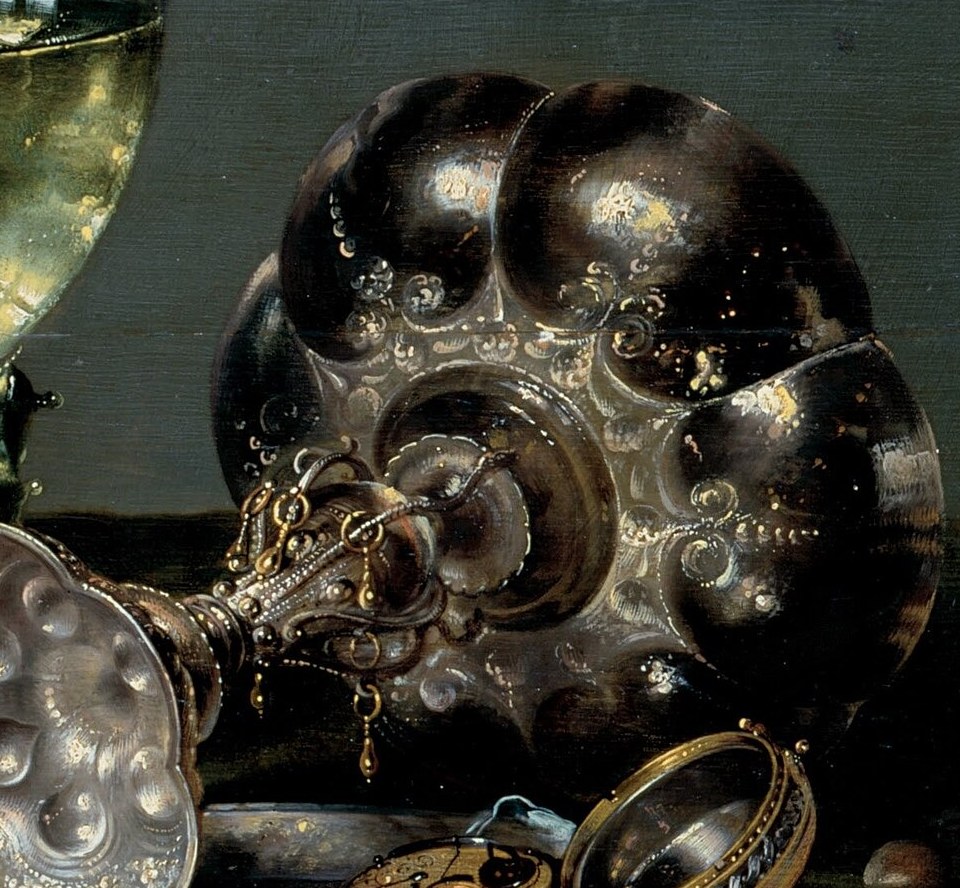 And this nautilus cup, imported from far away, was a treasure.