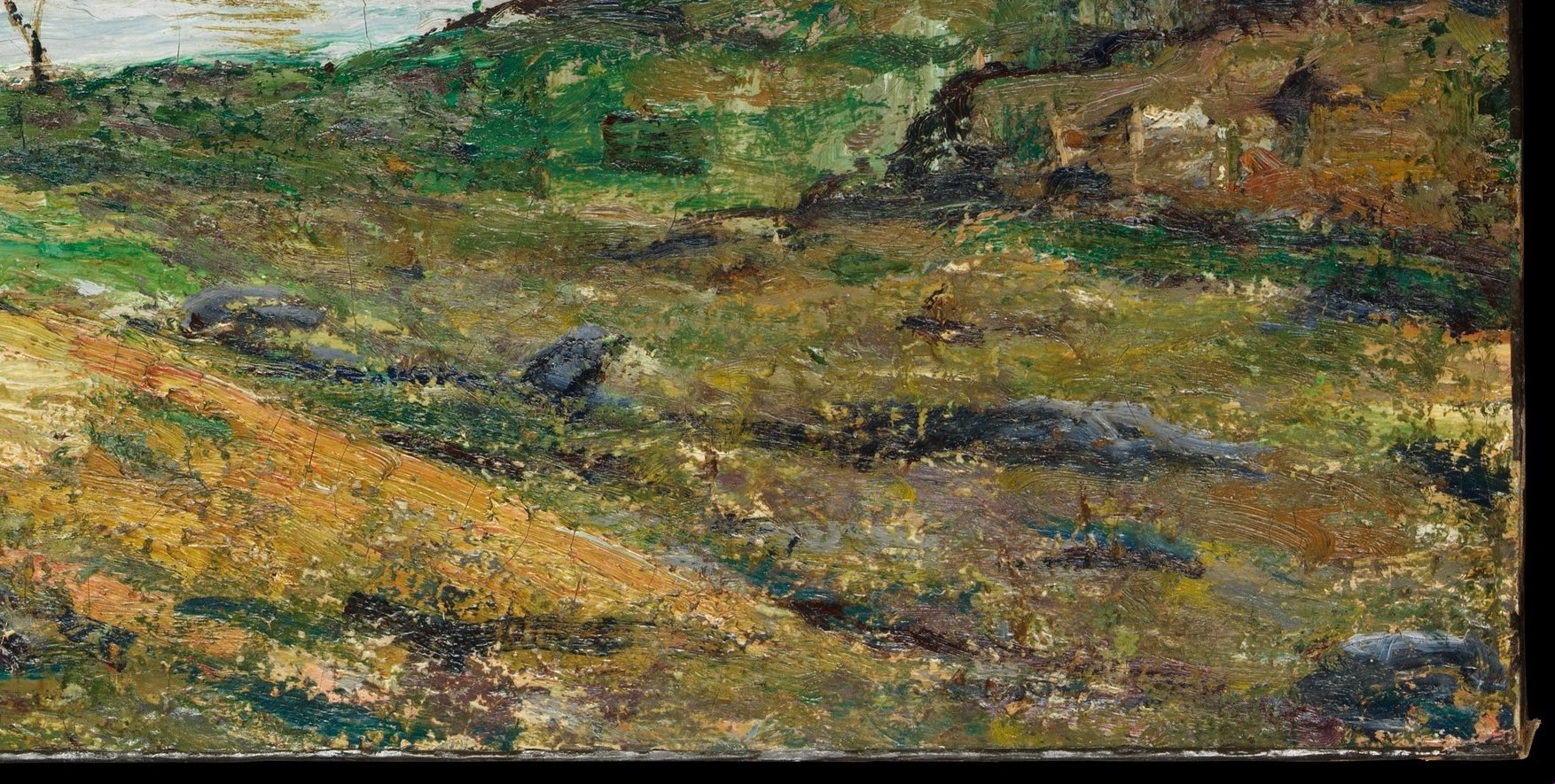 His brushstrokes give texture to the earth.