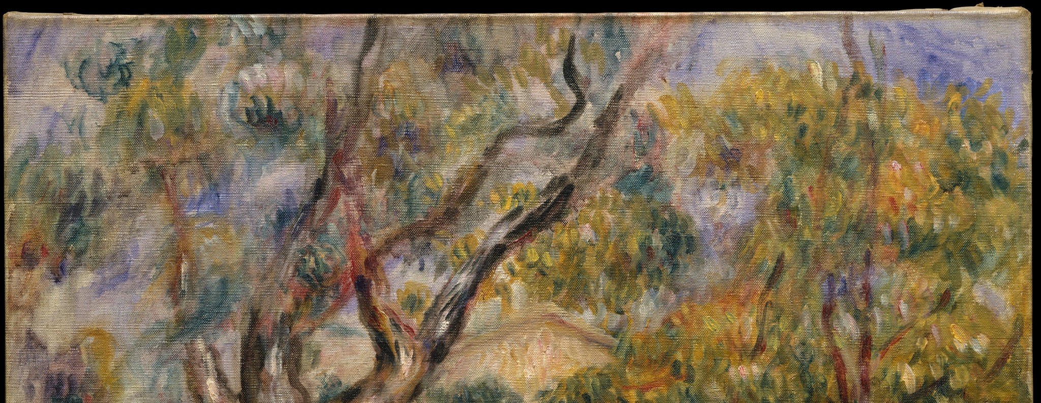 He painted these olive trees by strapping the brush to his wrist.