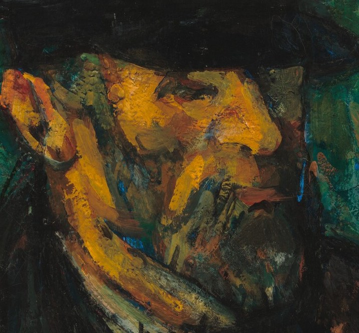 The cap is rendered with thick, almost sculptural strokes, giving it a tangible presence.