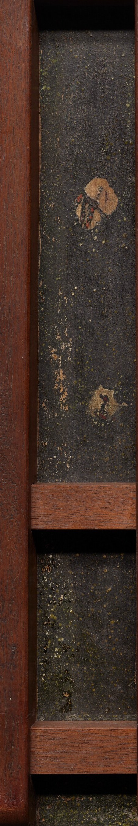 He layered paint to create realistic knots and grain.