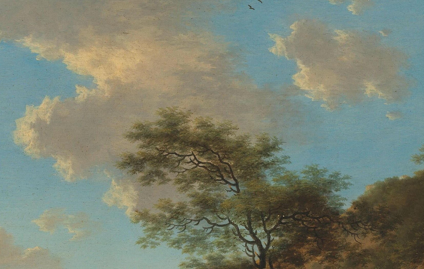 Now, look higher, at the dramatic clouds.