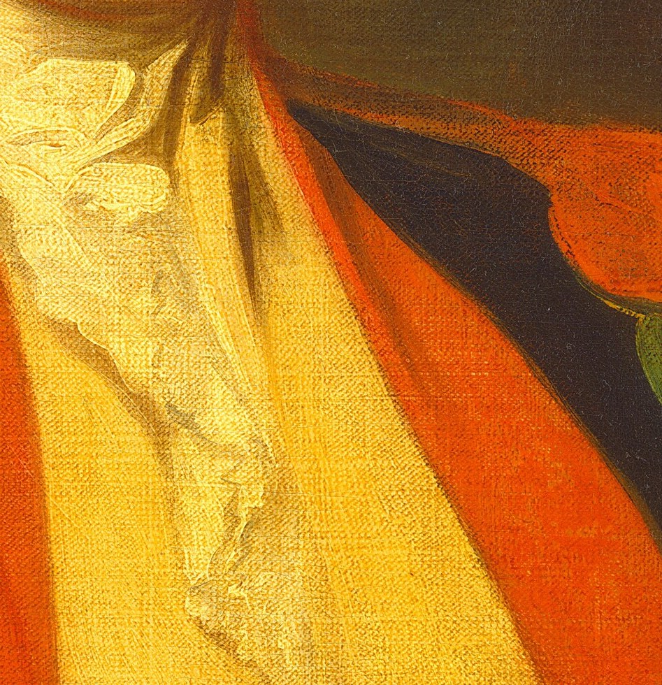 The painter used thick brushstrokes to make them stand out.
