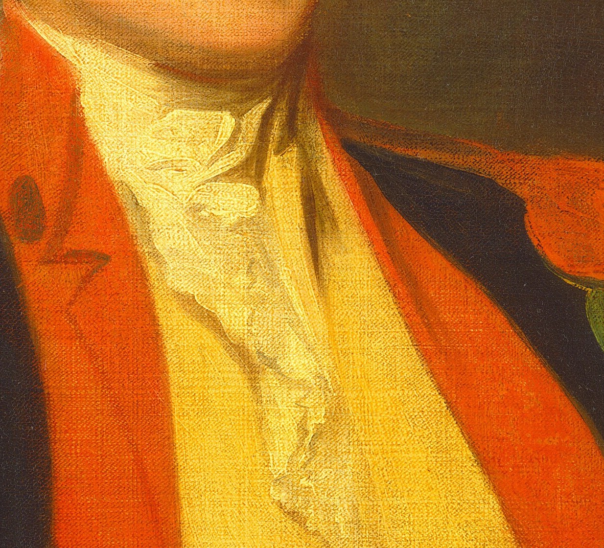 But these red and yellow lapels are highly unusual.