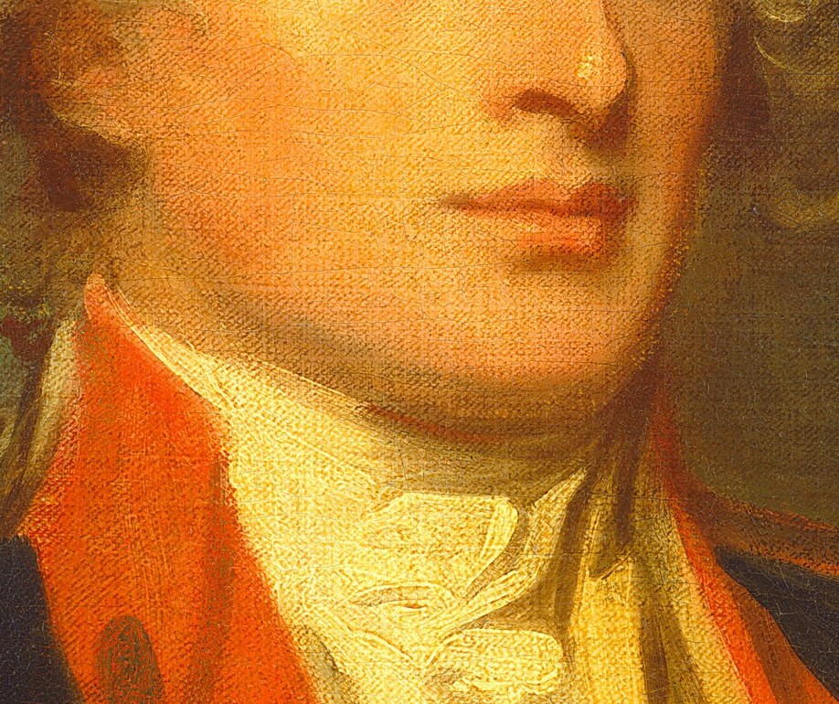 The crisp white cravat showed meticulous fashion.