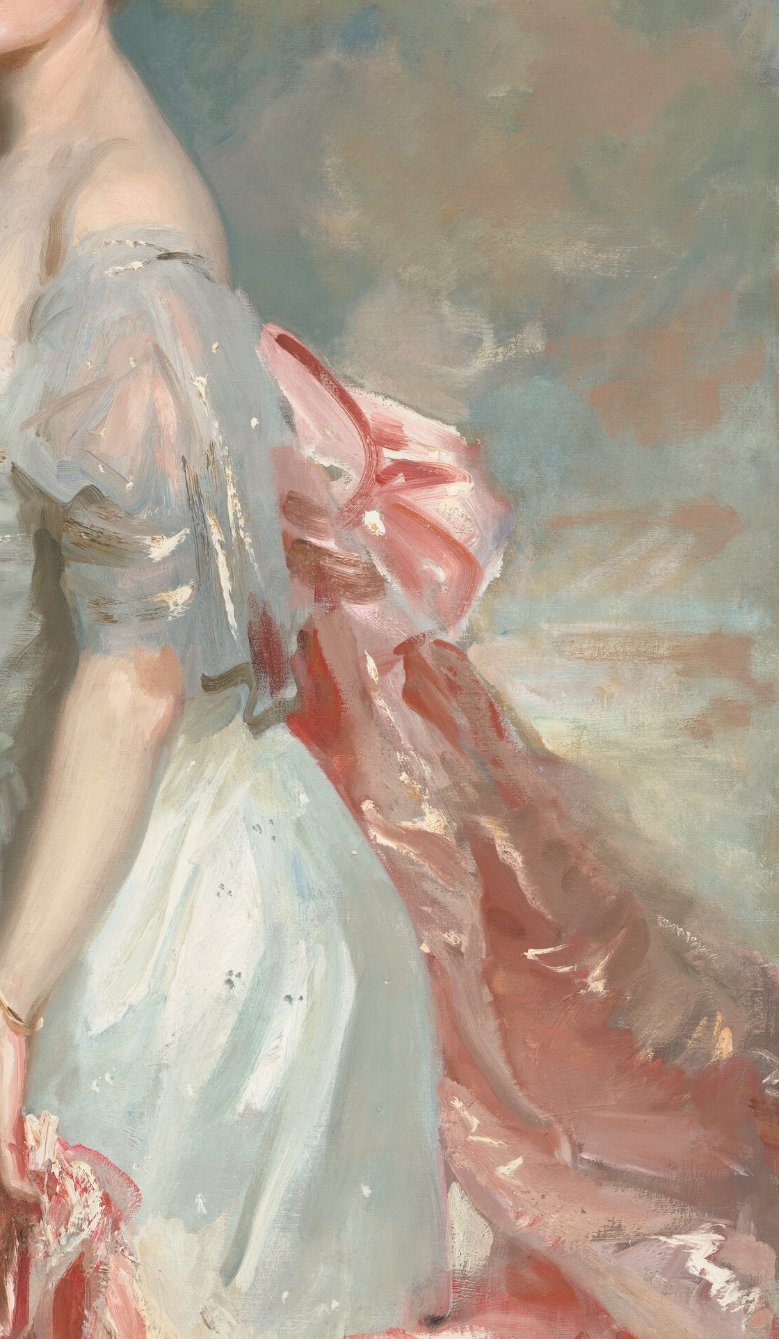 Look at the sash. Just five or six strokes of a brush.