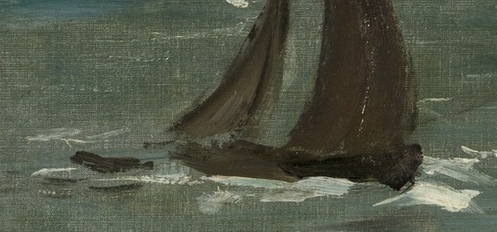 Its thick paint suggests solidity and weight.