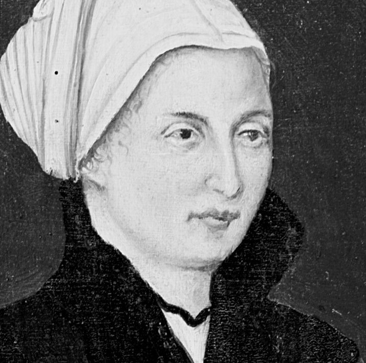 This woman fixes you with her gaze.