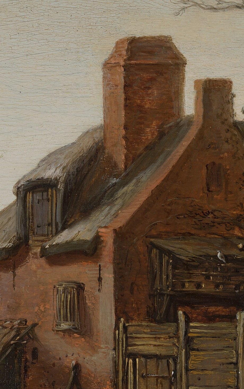 Look closer at this farmhouse by the river.
