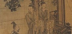 The painting unfolds like a scroll, revealing scenes across time.
