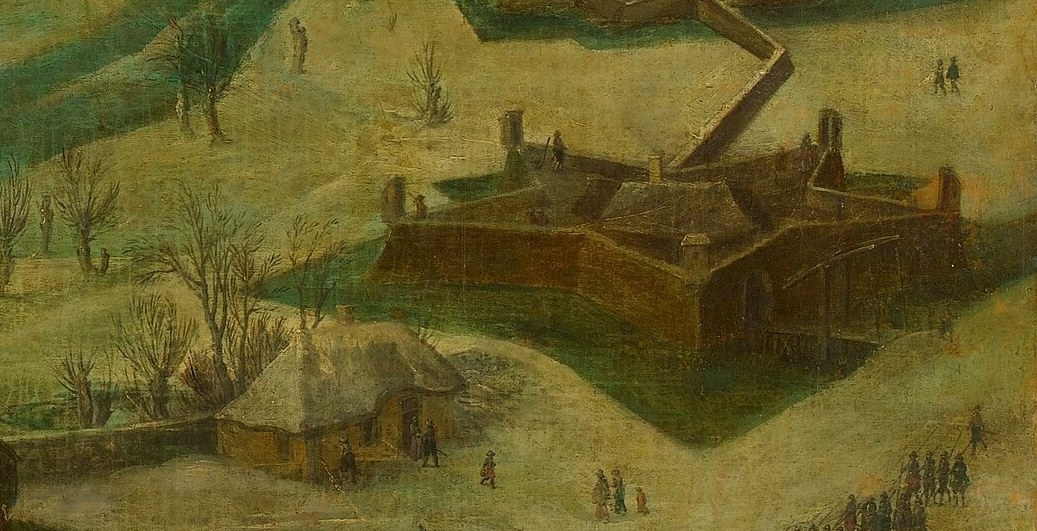 Spanish forces used siege towers to breach the city walls.