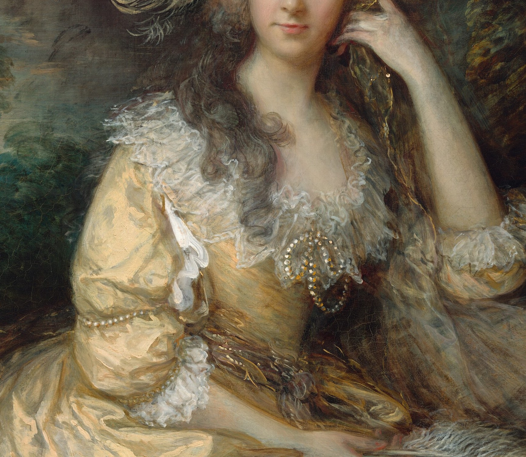Gainsborough painted her quickly, in his final years.