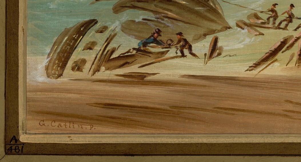 Look closely at the splintered hull of the Aimable.