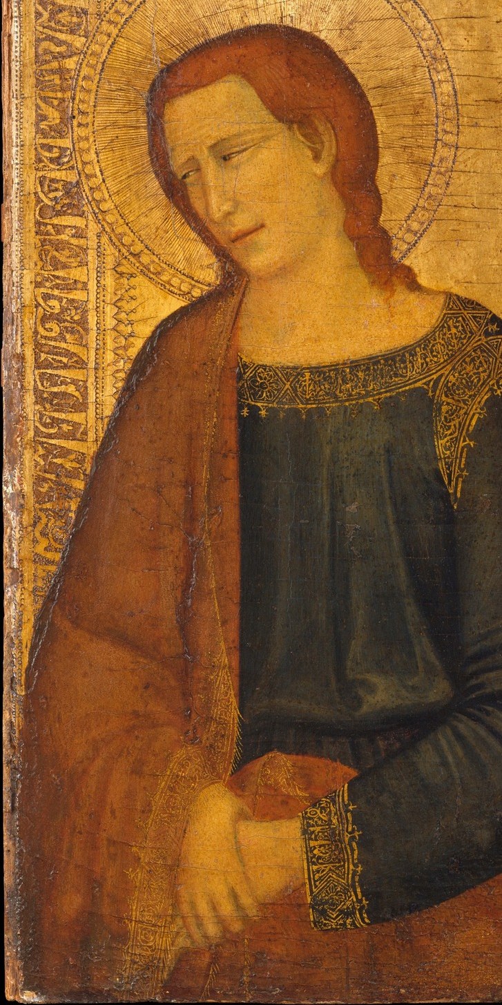 John's robe is ultramarine. The most expensive pigment in Europe.