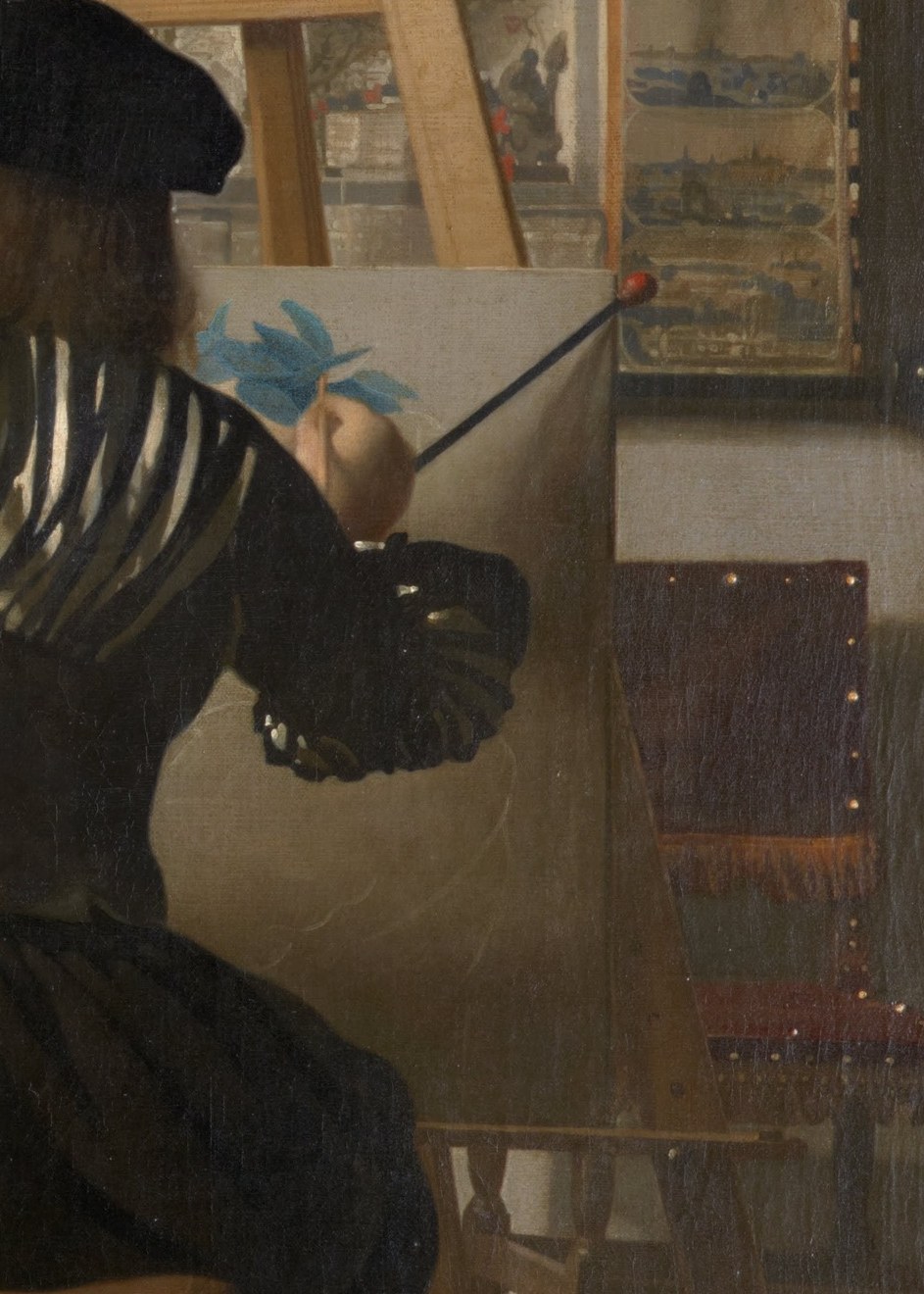 The empty canvas shows art's beginning.