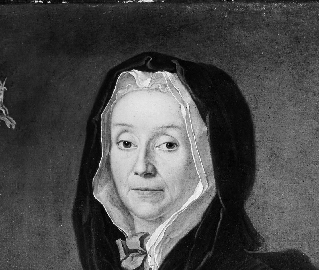 The dark hood is a period-specific garment signaling mourning, widowhood, or conservative piety , its precise form could date and localize the sitter.