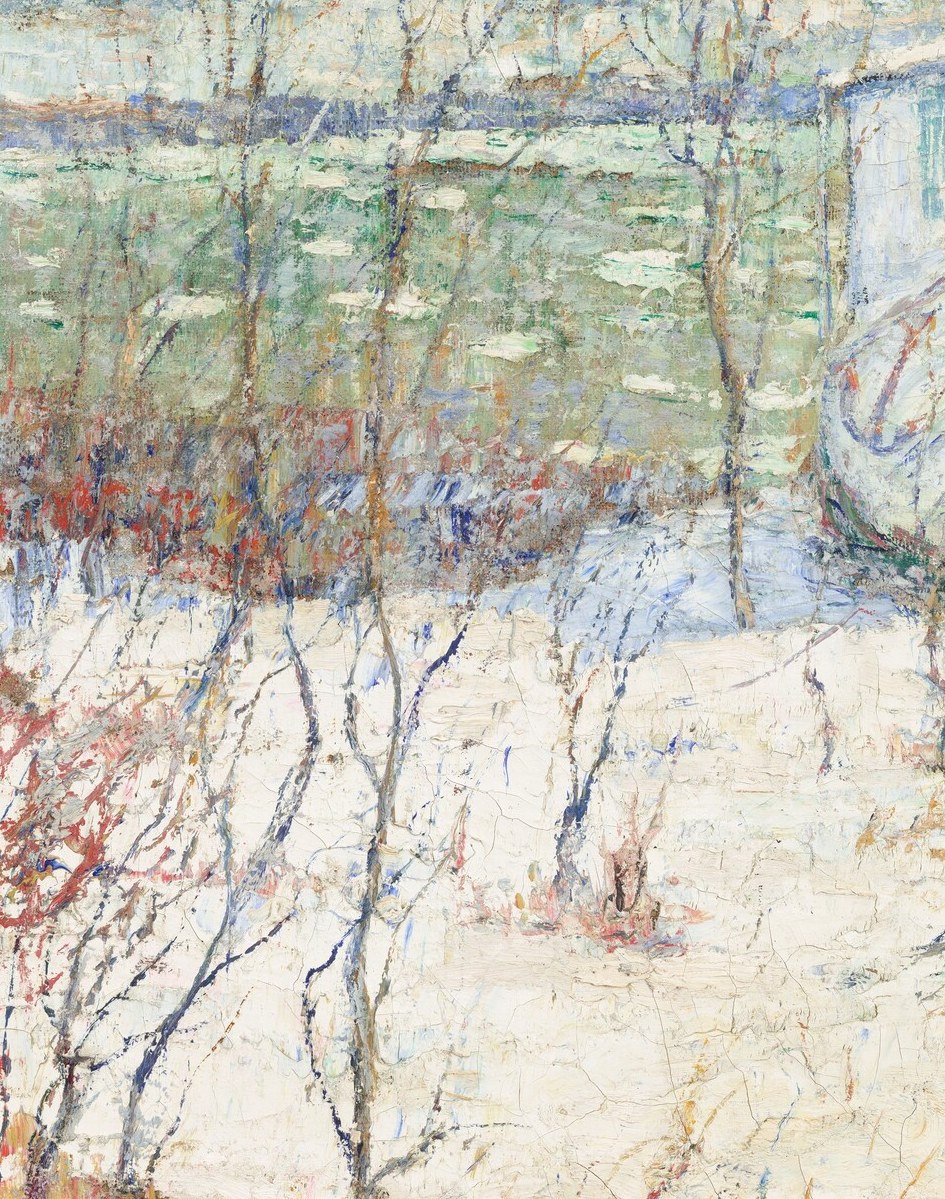 He used subtle colors to capture the cold atmosphere.
