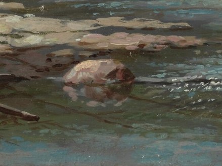 And the soft shadows defining the riverbed rocks.