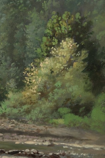His brushstrokes are loose, but deliberate, even here.