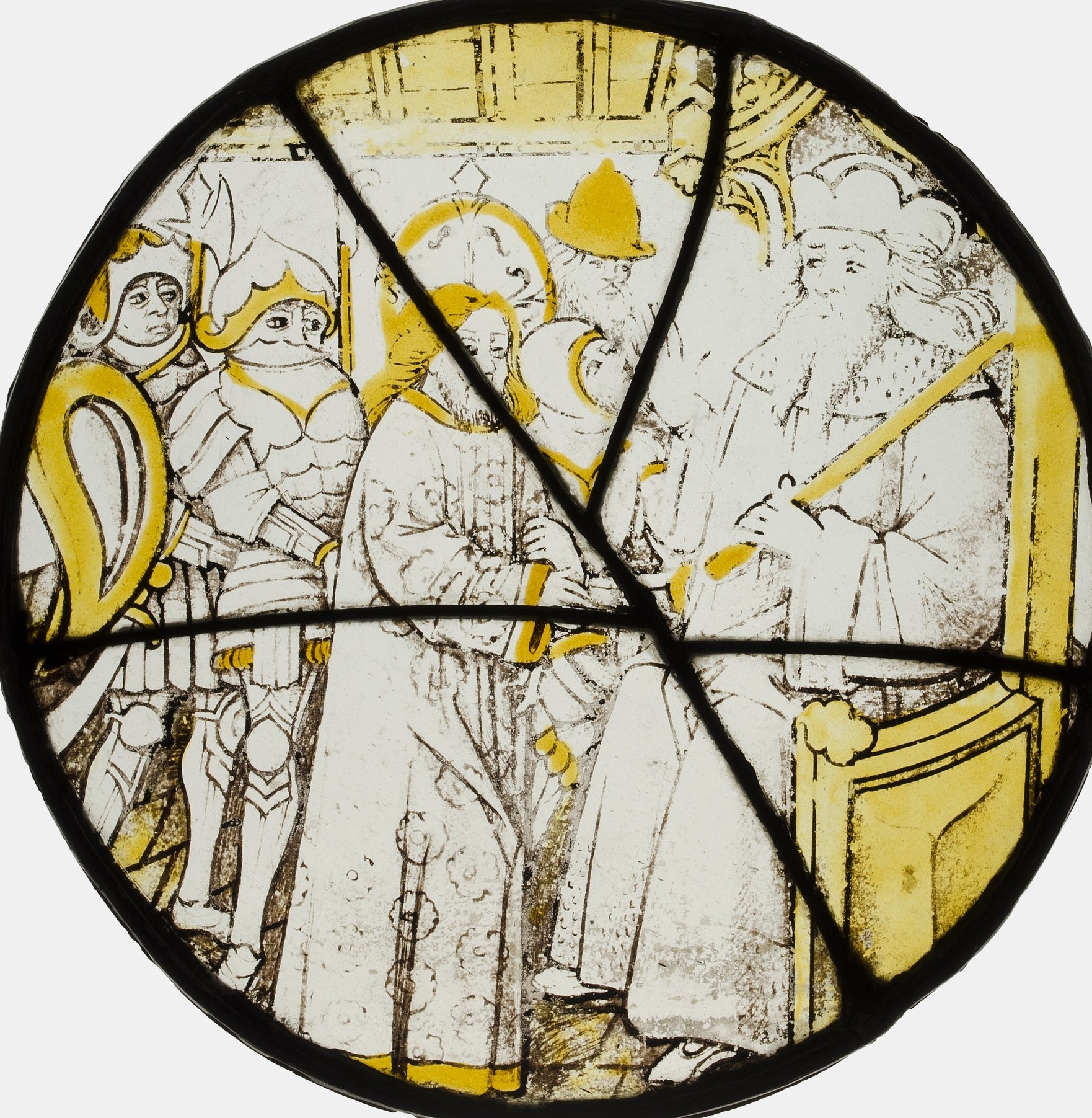 The yellow stain on gray glass was a luxury technique. It cost like gold.