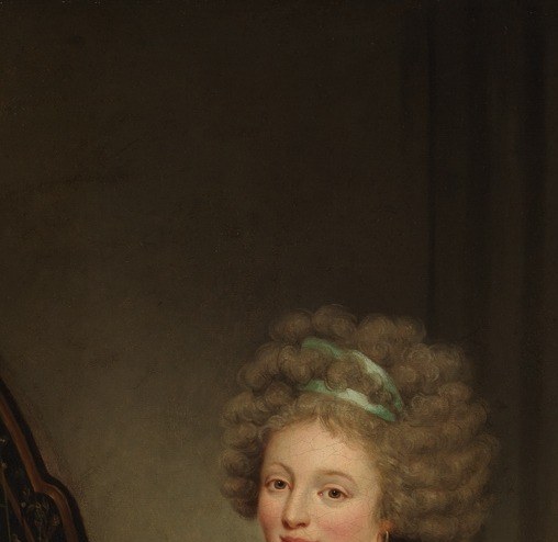 The psychological heart of the painting , her direct, composed gaze defines the self-portrait's assertion of artistic identity