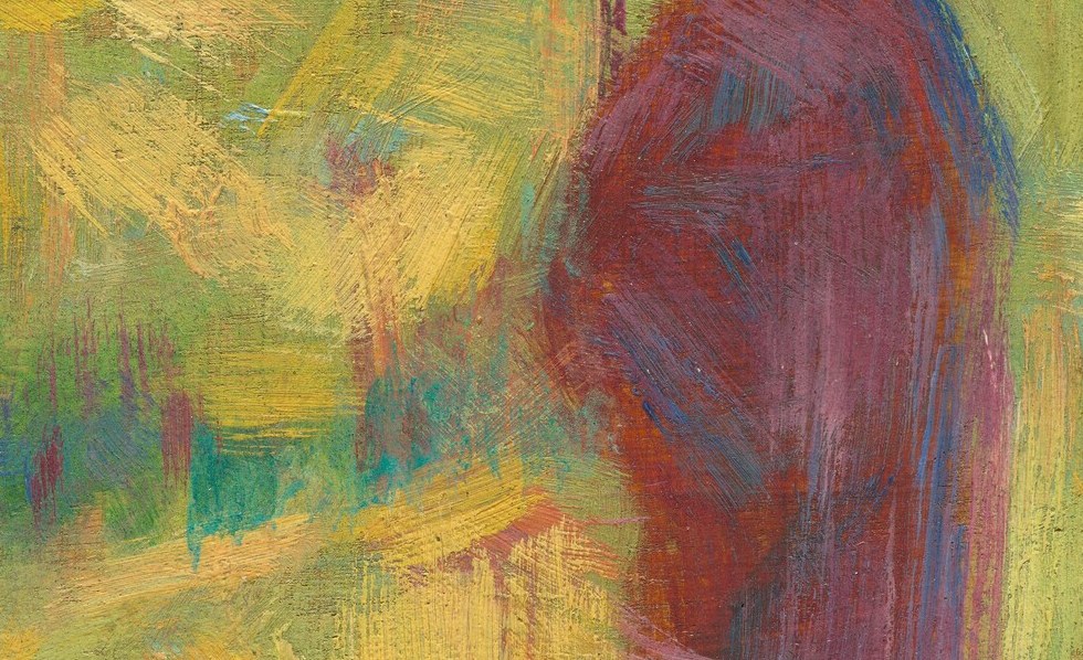 Notice the dots of pure color, not blended strokes.