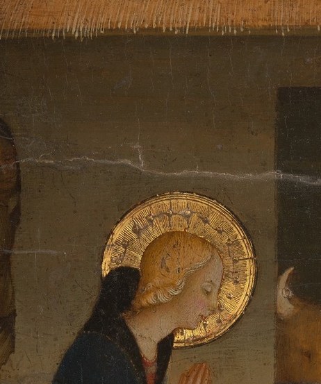 Half-lidded eyes and tilted head project inward devotion; the delicate tempera modeling here reveals Strozzi's manuscript-illuminator training most clearly.