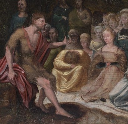 Look at Saint John, emaciated, preaching with fervor.