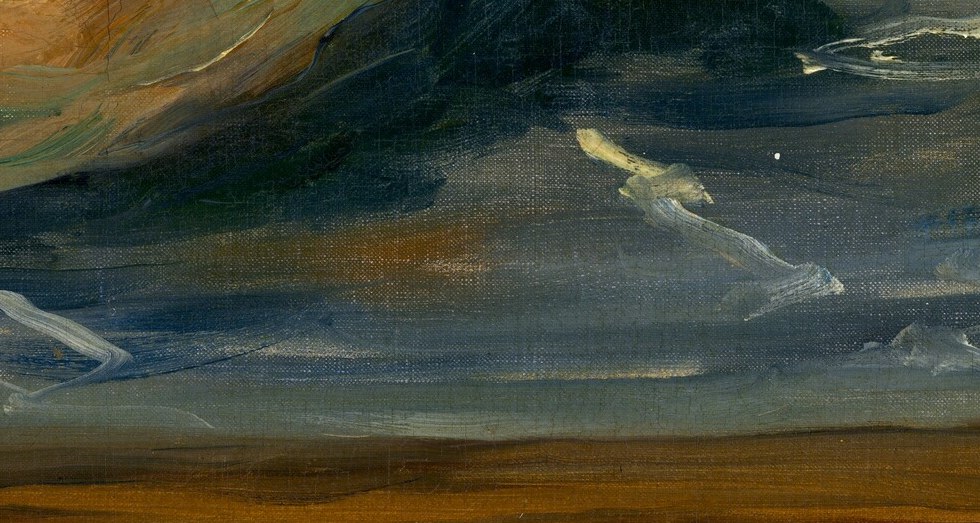 See the thick, rapid brushstrokes on its surface.