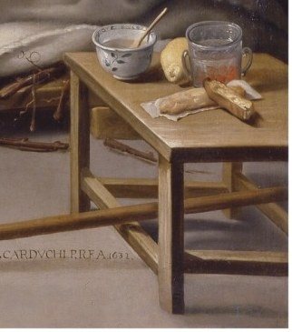 Bread and a bowl mean simple sustenance.