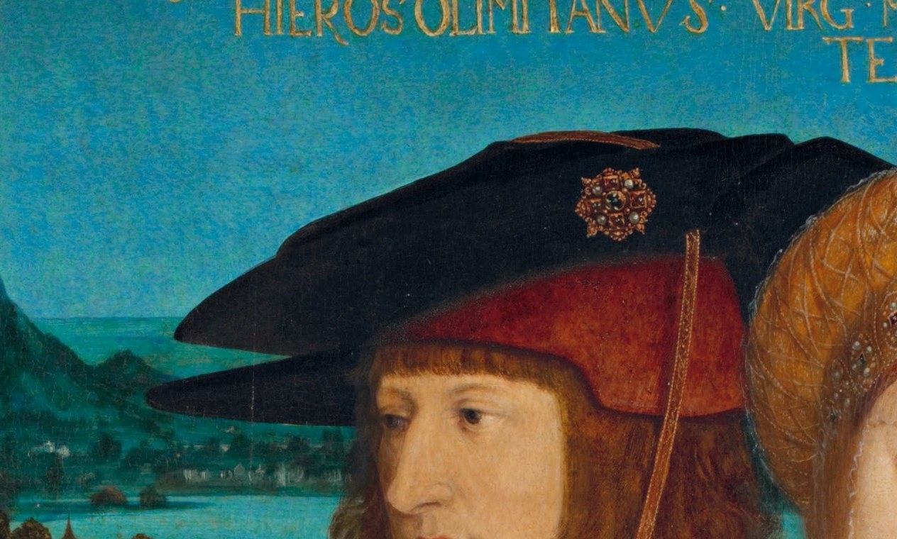 His sons wear dark hats. Future heirs.