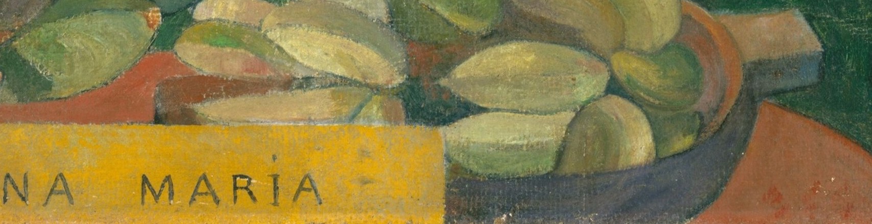 Gauguin inscribed the Tahitian greeting-prayer directly onto the canvas, making the title part of the artwork , a refusal to let Western viewers impose their own interpretive frame without linguistic friction.