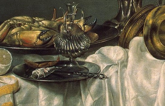 Look closely at the white cloth: those are peppercorns.
