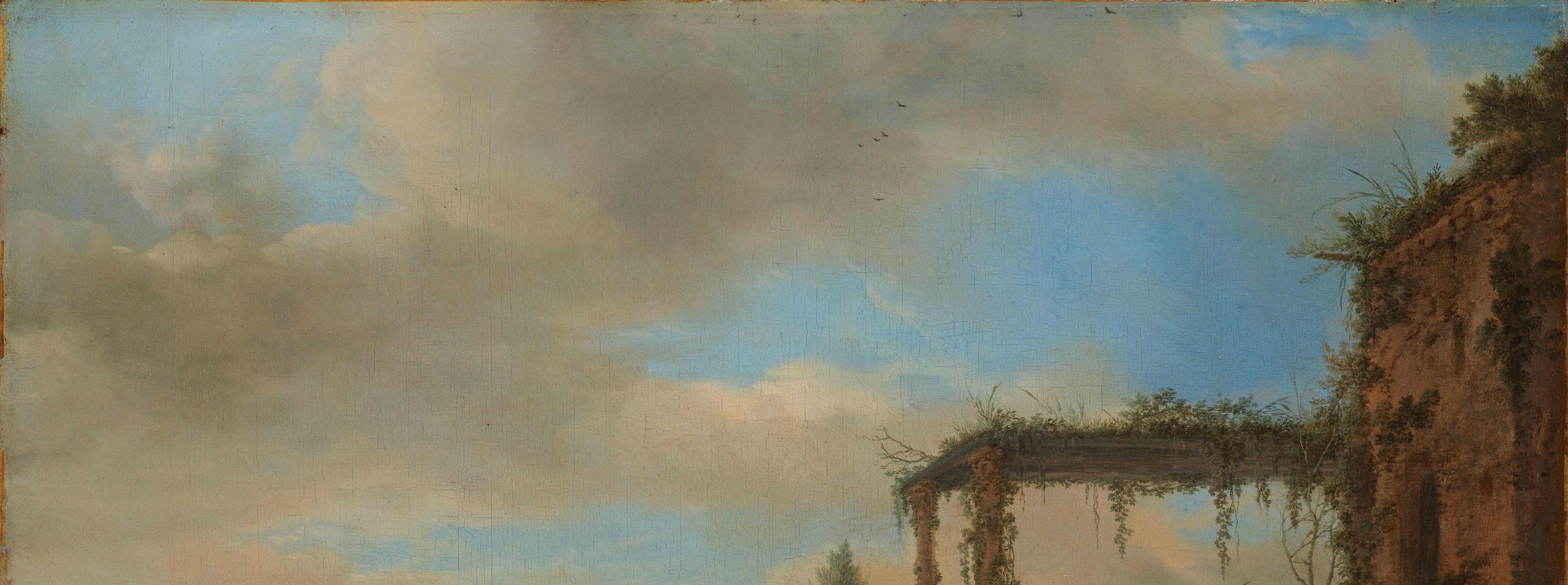 The bright, airy sky creates a sense of open space and good weather, typical of Dutch Golden Age landscapes.