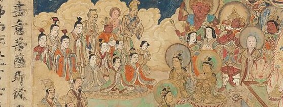 Their varied postures and expressions hint at a diverse assembly seeking guidance.