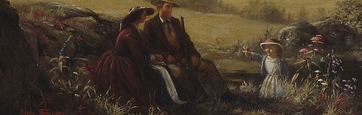 The physical evidence of the painting's title; texture here would reward a slow macro push-in