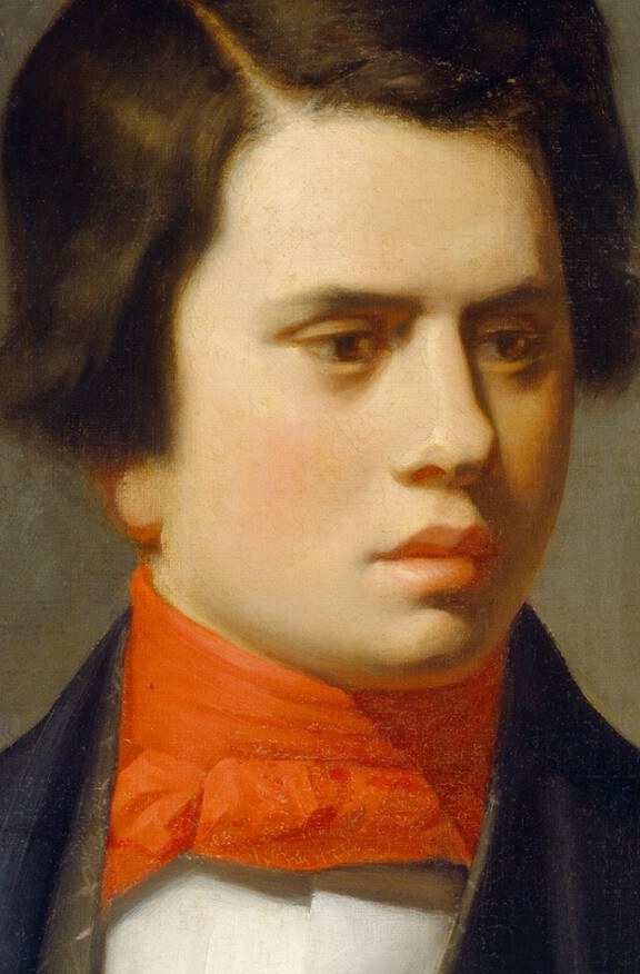 But early in his career, he painted portraits like this one.