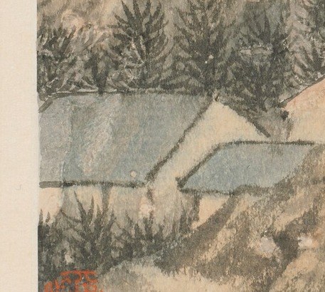 These distant houses evoke memory and loss.