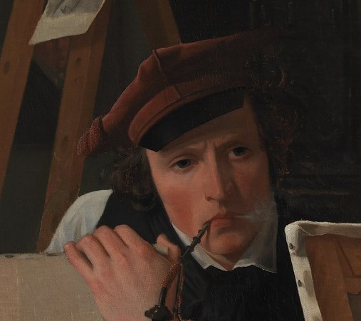 This work is one of many portraits of artists by Wilhelm Bendz.