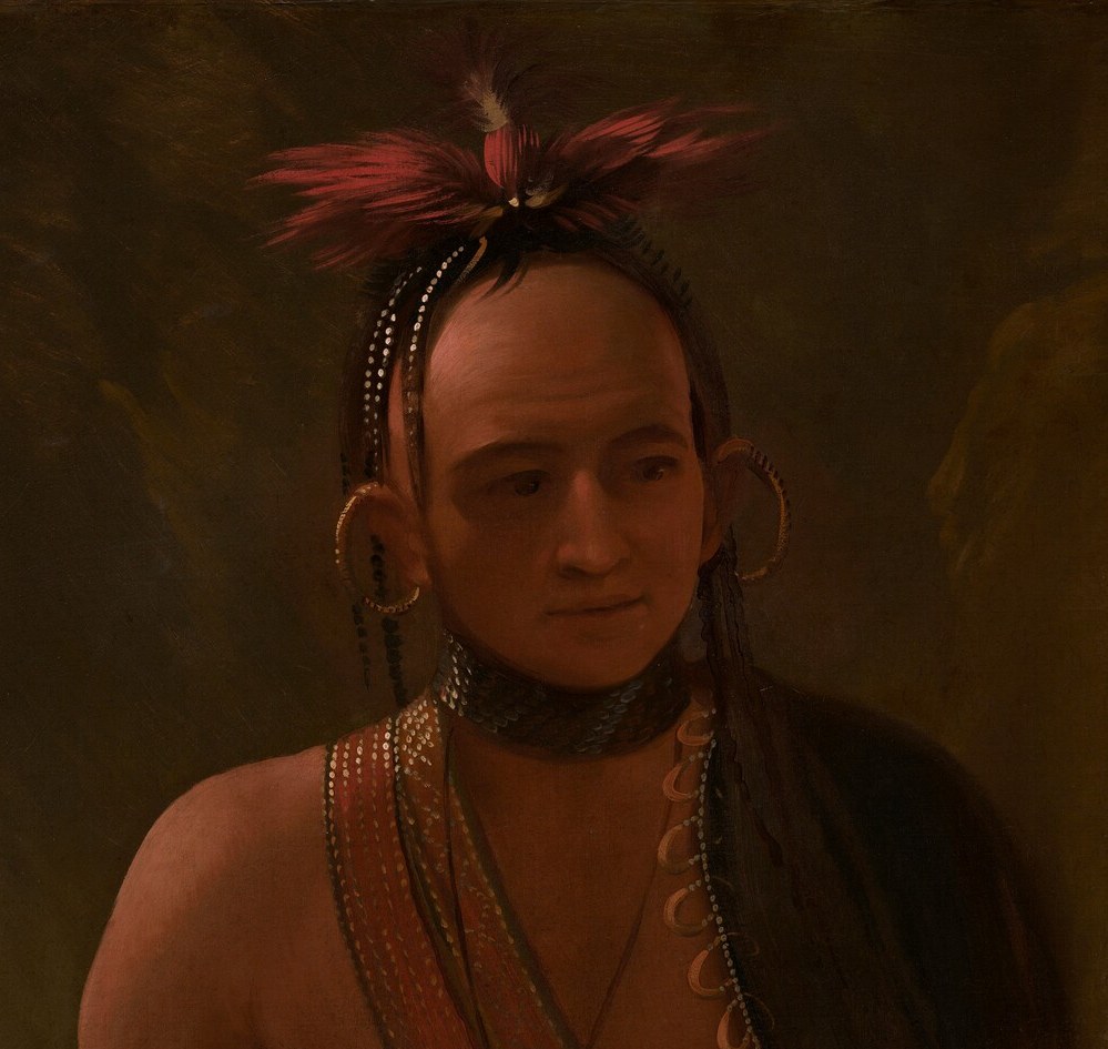 The man beside him is a Mohawk chief, his close friend.