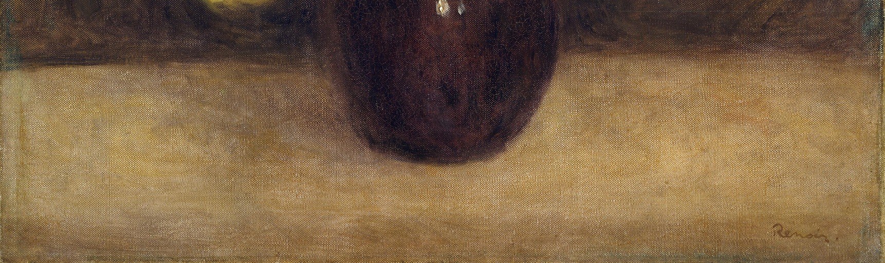 The subtle texture and color of the surface provide a stable base for the still life arrangement.