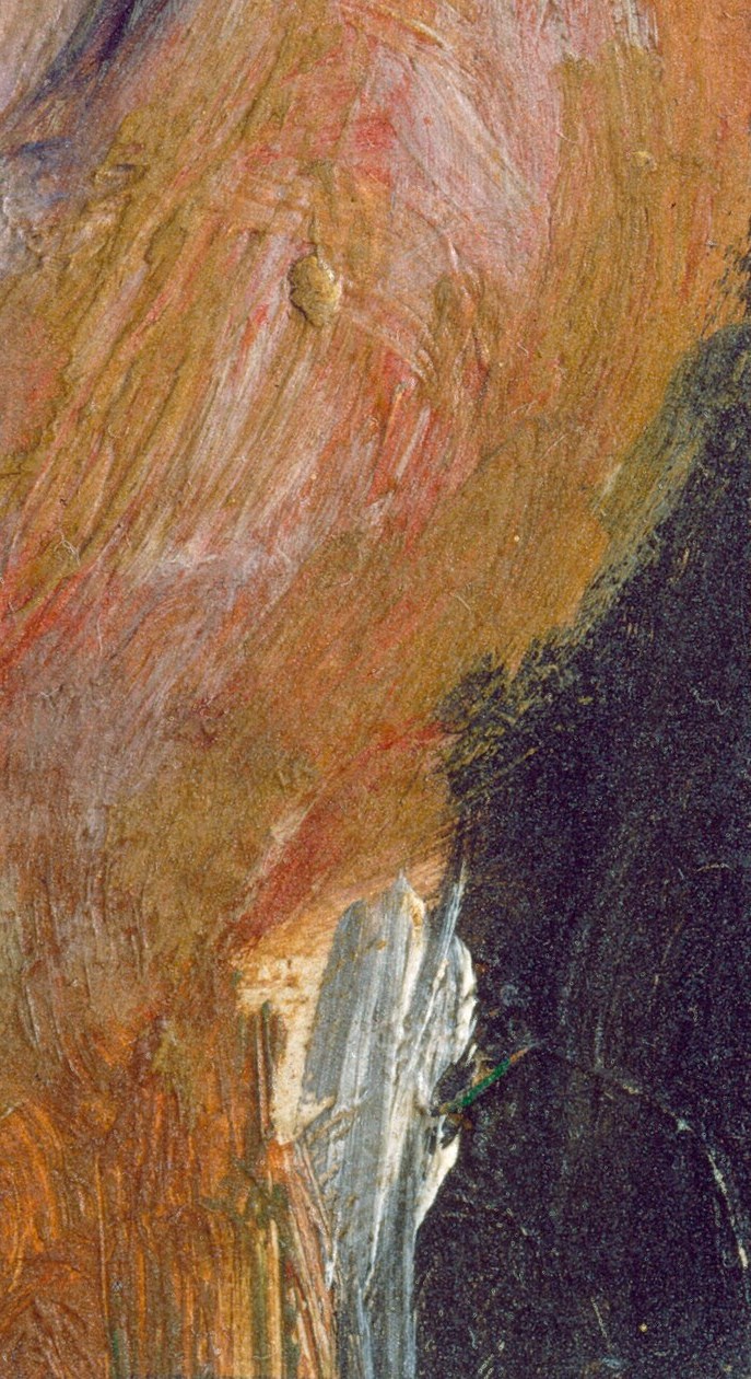 The painter captured this quiet, intimate moment.