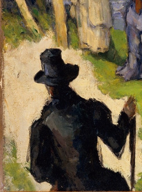 But one painter stands apart, watching, not joining.