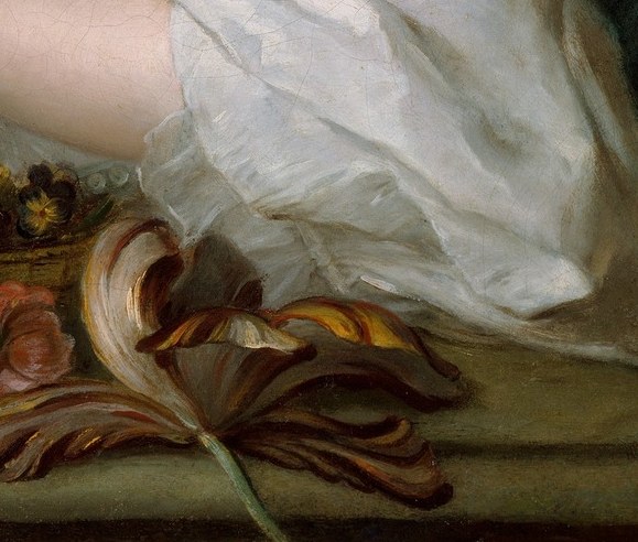 A single wilting tulip reminds us of mortality.