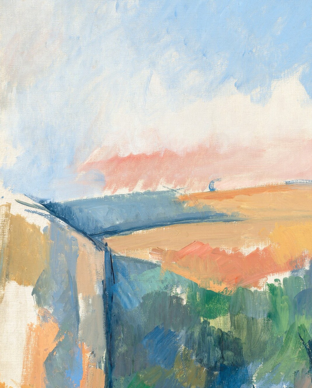 Watch his colour planes stack like masonry on the hillside.
