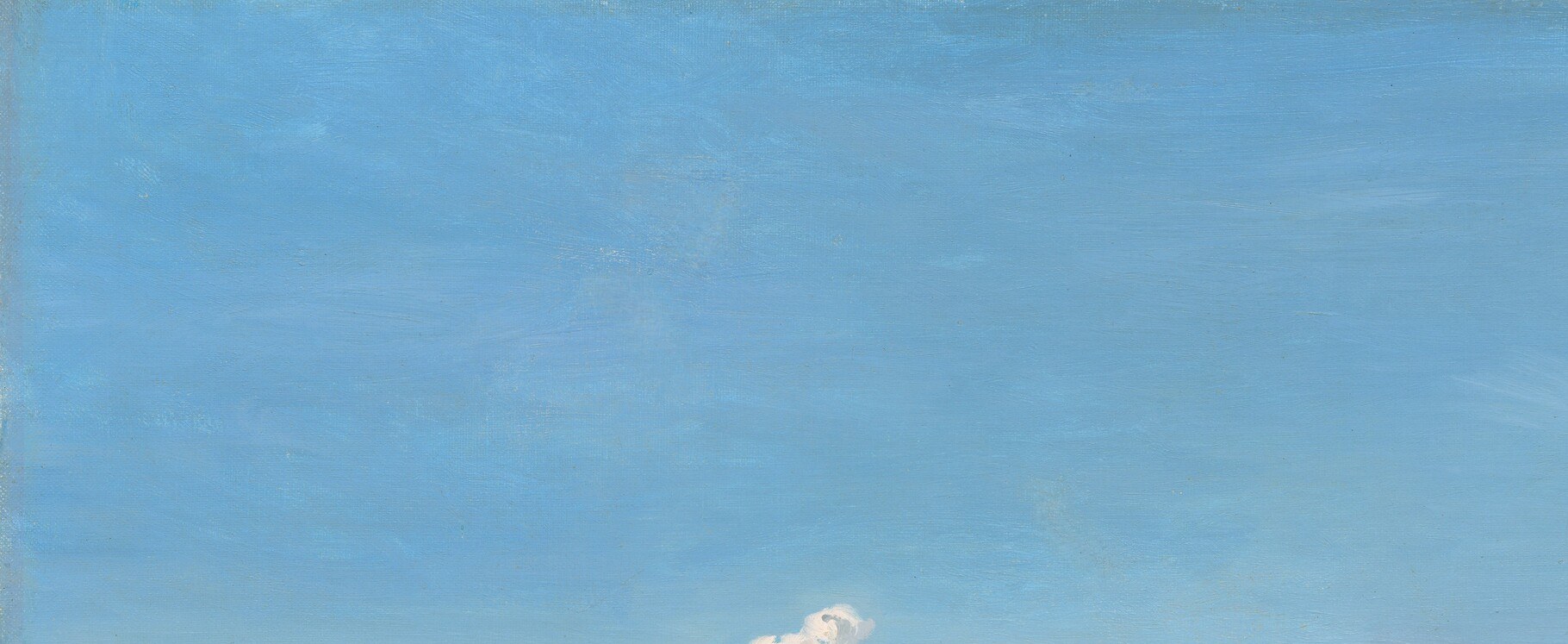 The saturated Mediterranean blue establishes the luminous quality that floods the whole scene , the light source before the sun is visible